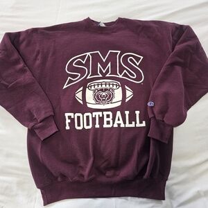 VINTAGE Maroon Missouri State University SMS Football Sweatshirt